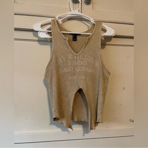 Tan Sleeveless Top
